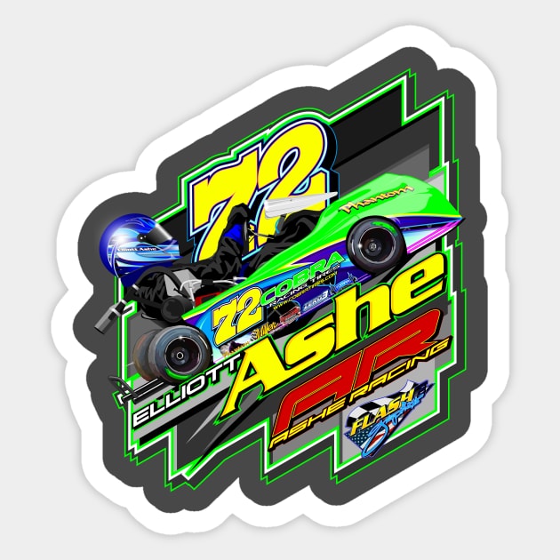 Elliott Ashe in the 72 Green Machine Sticker by FLASHe Graphics